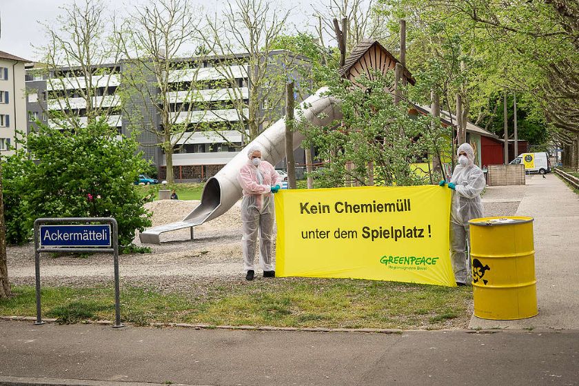 Greenpeace-Aktion auf dem Klybeck-Areal – {source?html}