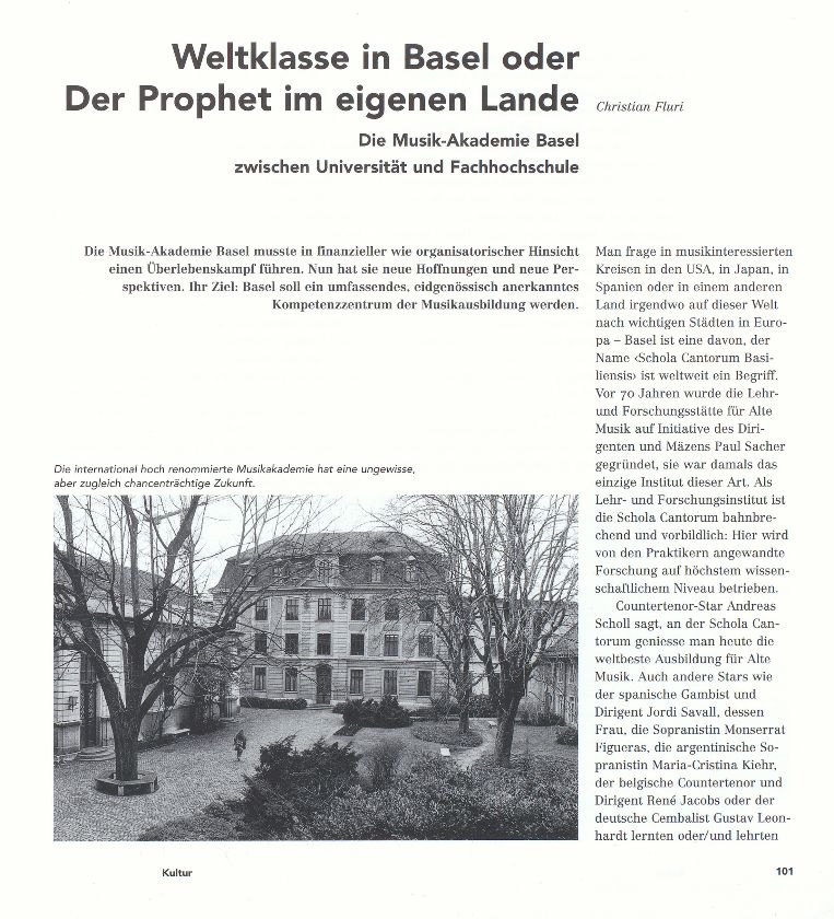 Weltklasse in Basel oder Der Prophet im eigenen Lande – Seite 1