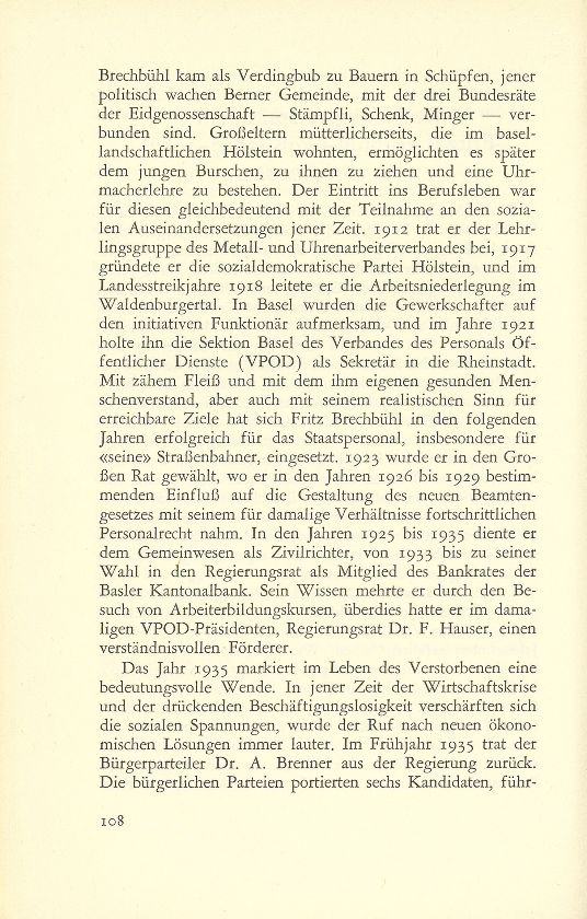 Regierungsratspräsident Fritz Brechbühl-Gross (1897-1963) – Seite 2