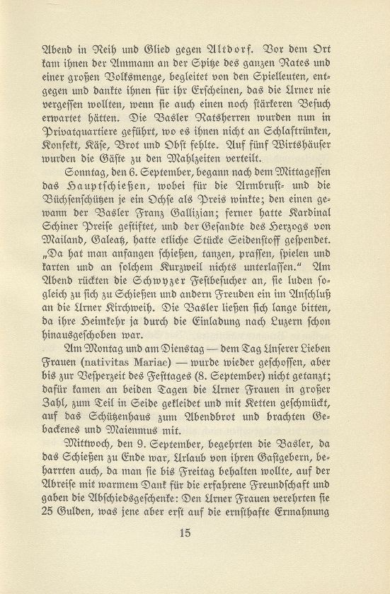 Die Teilnahme der Basler an Kilbe und Schiessen der Urner Anno 1517 – Seite 3