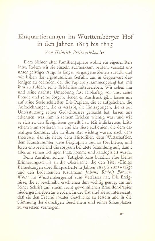 Einquartierungen im Württemberger Hof in den Jahren 1813 bis 1815 – Seite 1