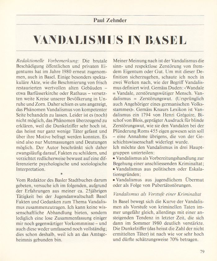 Vandalismus in Basel – Seite 1