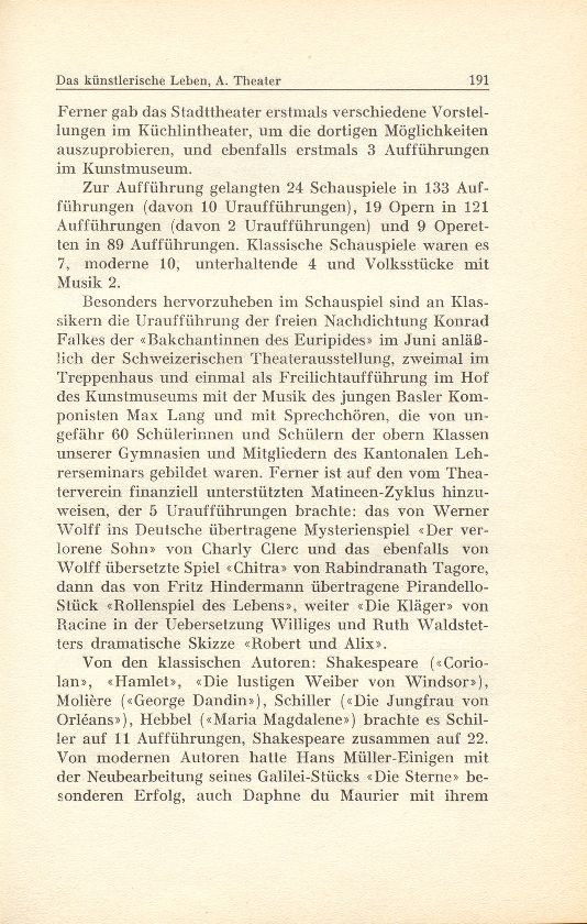 Das künstlerische Leben in Basel vom 1. Oktober 1941 bis 30. September 1942 – Seite 2