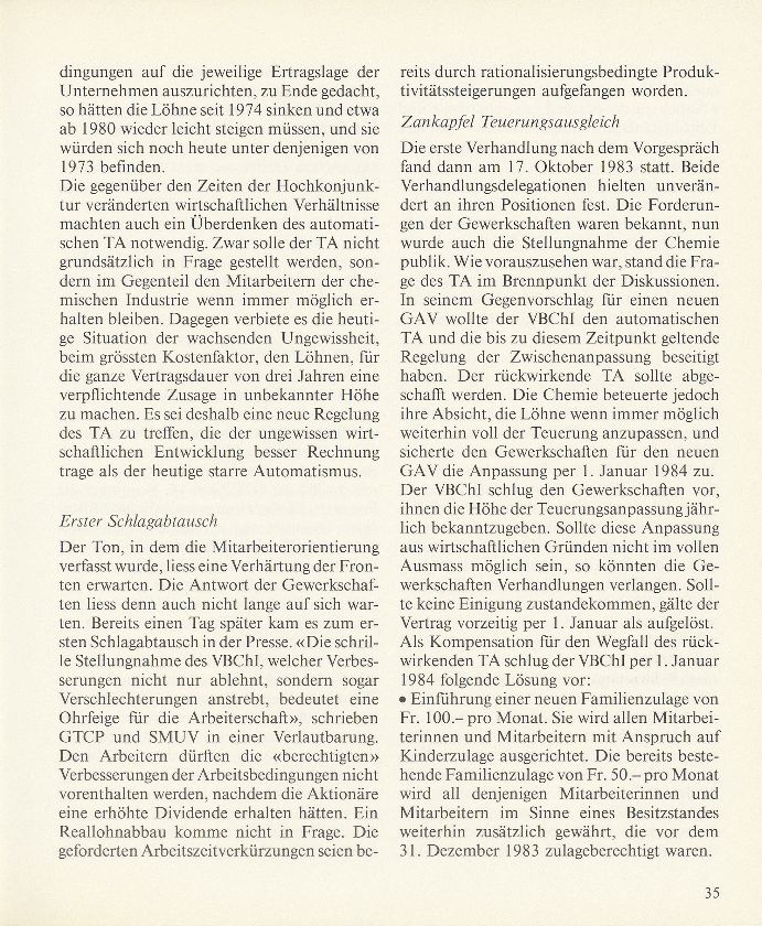 Gesamtarbeitsvertrags-Verhandlungen 1983/1984 – Seite 3