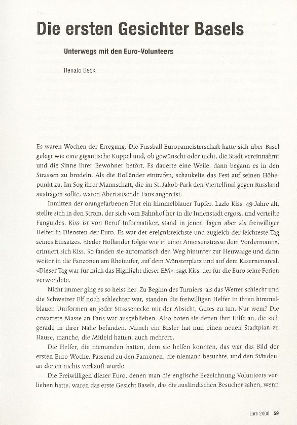 Die ersten Gesichter Basels – Seite 1