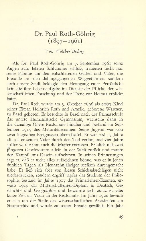 Dr. Paul Roth-Göhrig (1897-1961) – Seite 1