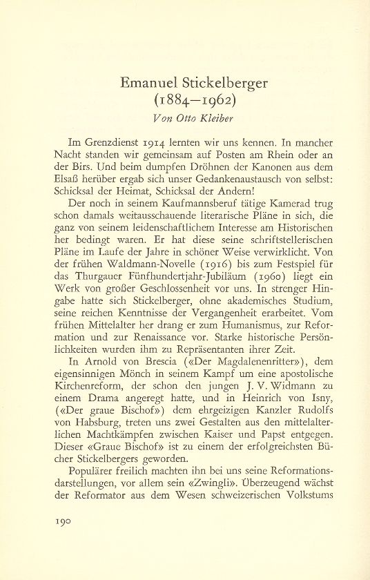 Emanuel Stickelberger (1884-1962) – Seite 1