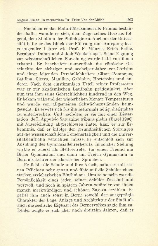 In memoriam Dr. Fritz Von der Mühll † 15. Mai 1942 – Seite 3