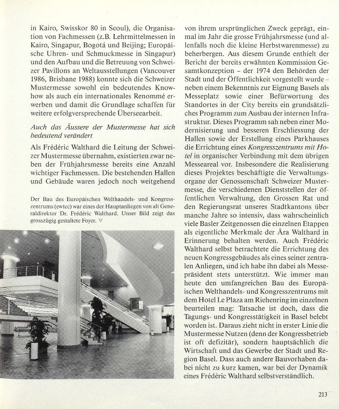 Die Ära Dr. Frédéric Walthard bei der Schweizer Mustermesse – Seite 3