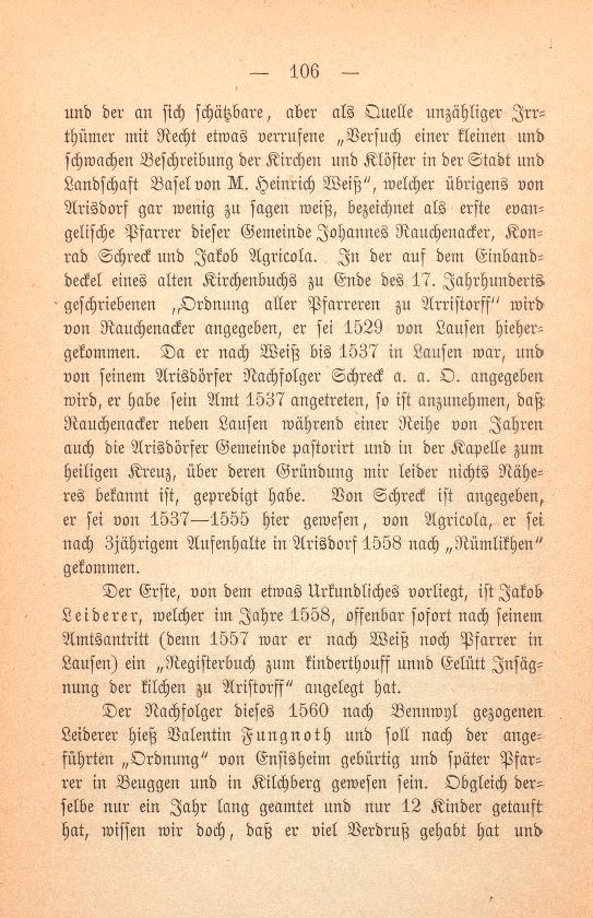 Geschichte der Pfarrei Arisdorf, nach handschriftlichen Quellen dargestellt – Seite 2