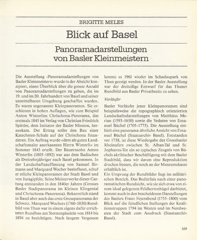 Blick auf Basel – Seite 1