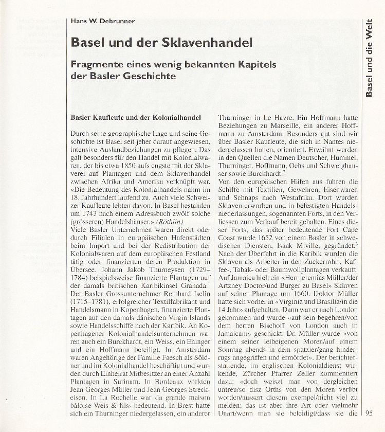 Basel und der Sklavenhandel – Seite 1