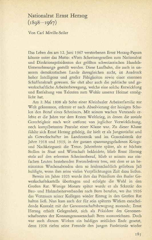Nationalrat Ernst Herzog (1898-1967) – Seite 1