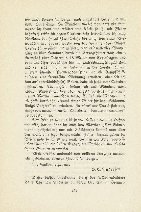 Ein Brief des Märchendichters Hans Christian Andersen an Emma Brenner-Kron – Seite 3