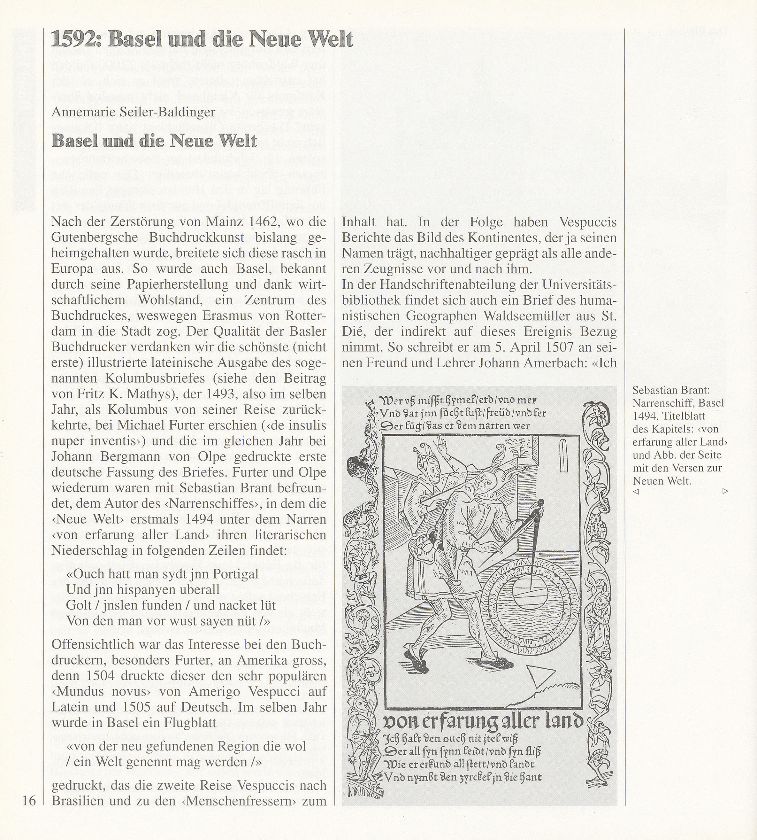 1592: Basel und die Neue Welt – Seite 1