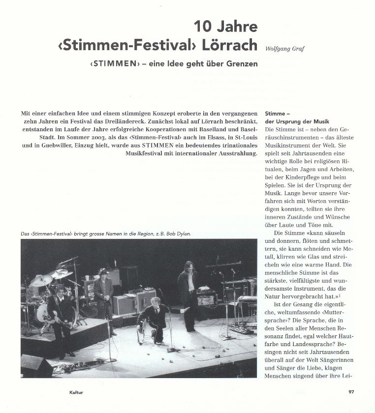 10 Jahre ‹Stimmen- Festival› Lörrach – Seite 1