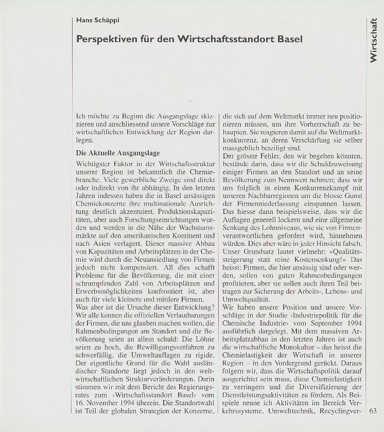 Wirtschaftsstandort Basel – Seite 1
