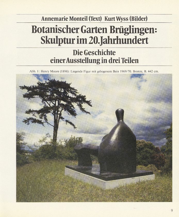 Botanischer Garten Brüglingen: Skulptur im 20. Jahrhundert – Seite 1
