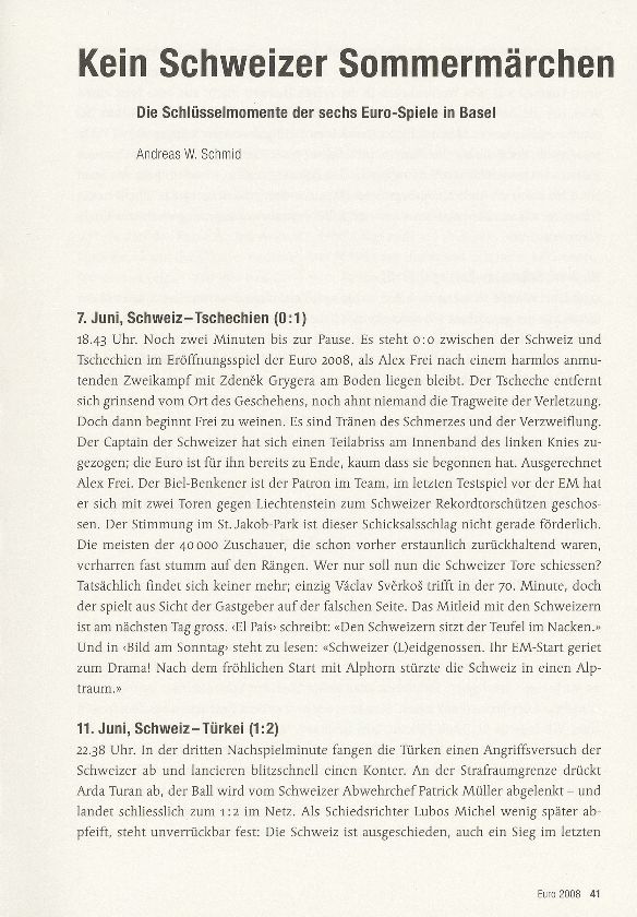 Kein Schweizer Sommermärchen – Seite 1