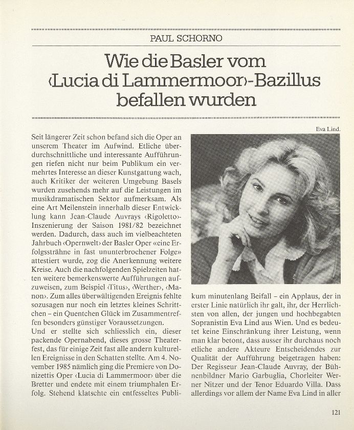Wie die Basler vom ‹Lucia di Lammermoor›-Bazillus befallen wurden – Seite 1