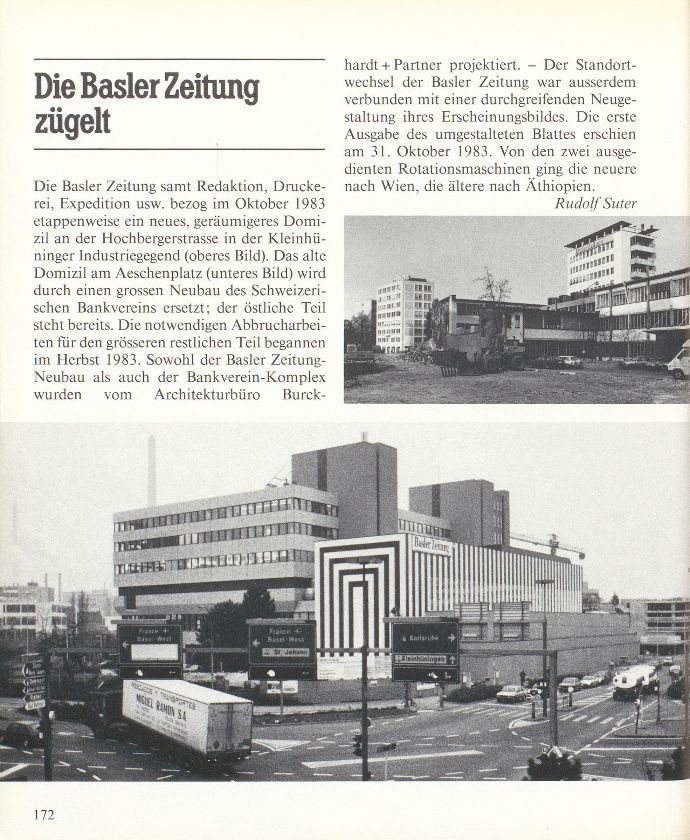 Die Basler Zeitung zügelt – Seite 1