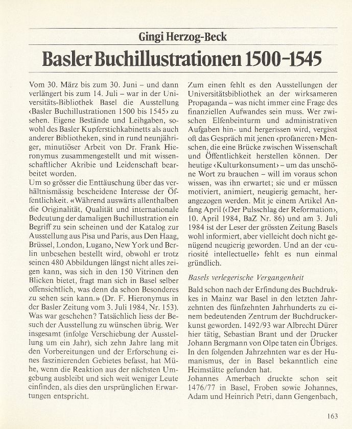Basler Buchillustrationen 1500-1545 – Seite 1