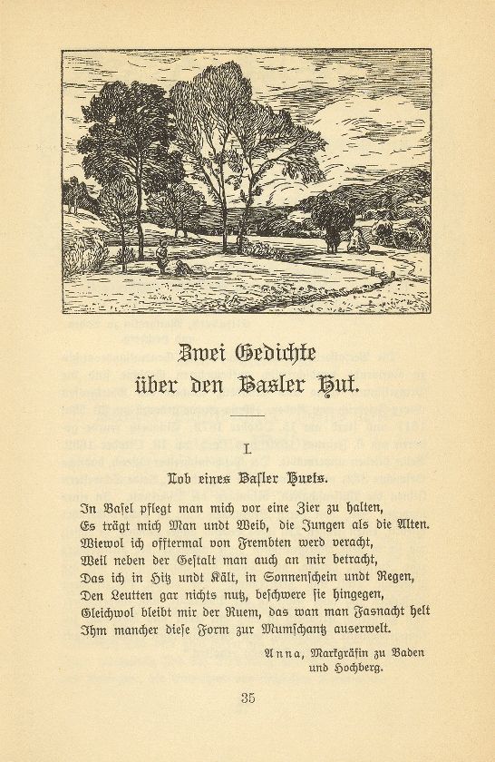 Zwei Gedichte über den Basler Hut – Seite 1