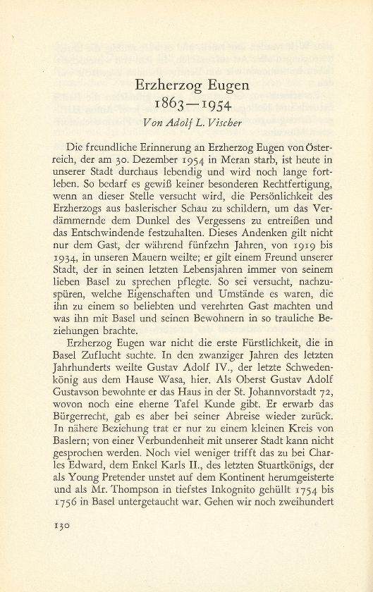 Erzherzog Eugen 1863-1954 – Seite 1