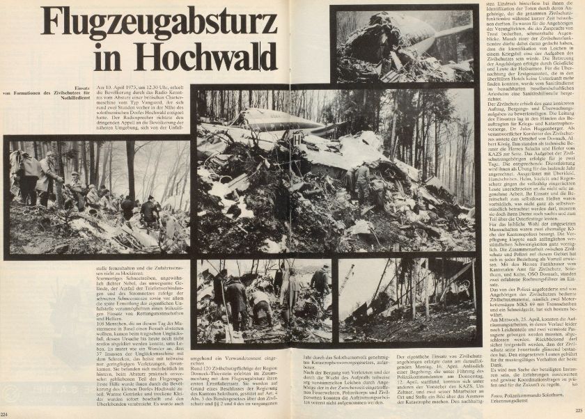 Bericht über das Flugzeugunglück bei Hochwald – {source?html}