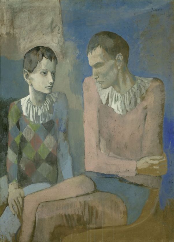 Pablo Picasso, Acrobate et jeune arlequin, 1905, Gouache auf Karton, 105 x 76 cm, Privatsammlung  – {source?html}