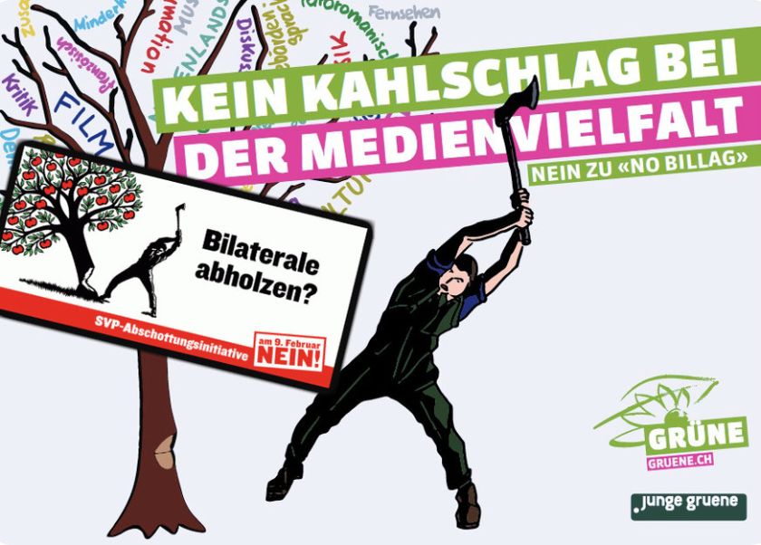 Nein-Plakat zur No-Billag-Initiative – {source?html}