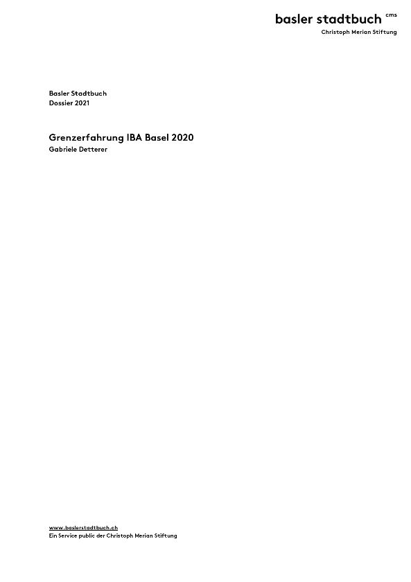 Grenzerfahrung IBA Basel 2021 – Seite 1