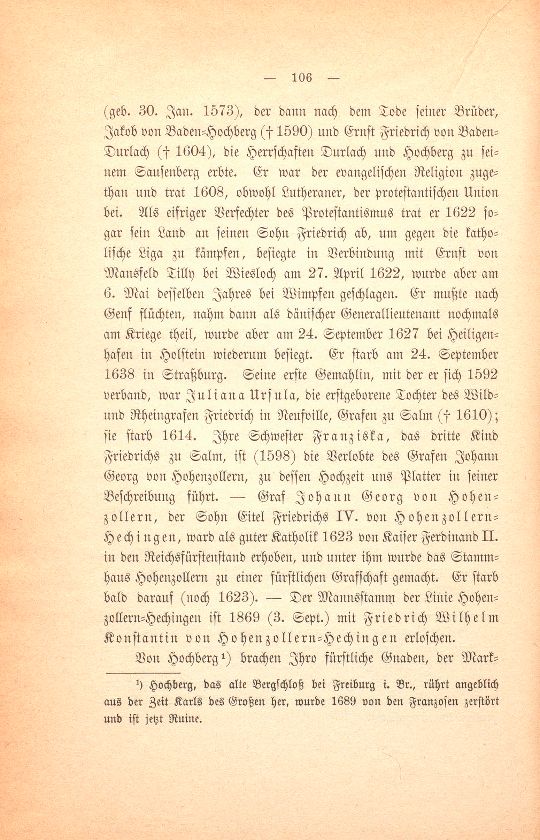 Felix Platters Schilderung der Reise des Markgrafen Georg Friedrich zu Baden und Hochberg – Seite 3