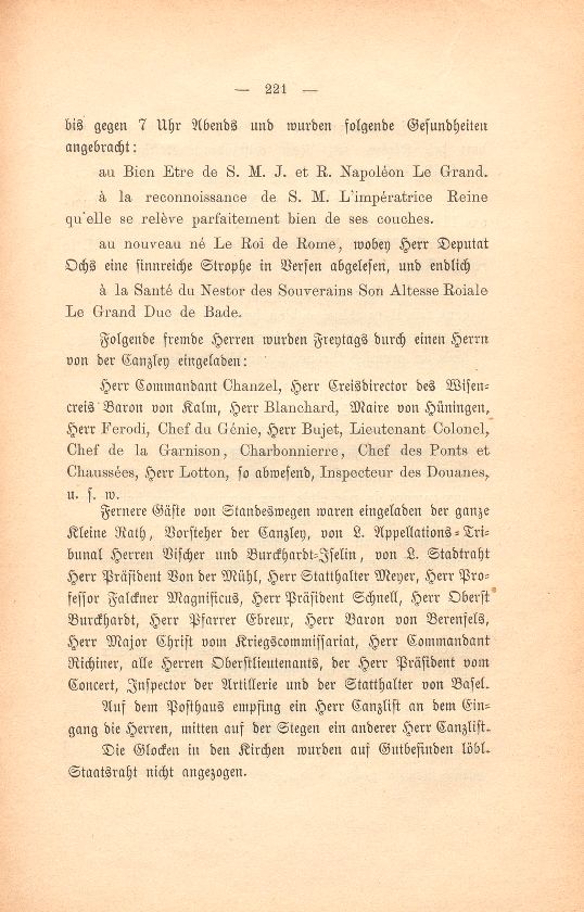 Miscellen: I. Fest in Basel zu Ehren der Geburt des Königs von Rom 1811 – Seite 3