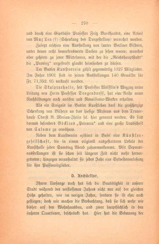 Das künstlerische Leben in Basel vom 1. November 1901 bis 31. Oktober 1902 – Seite 1