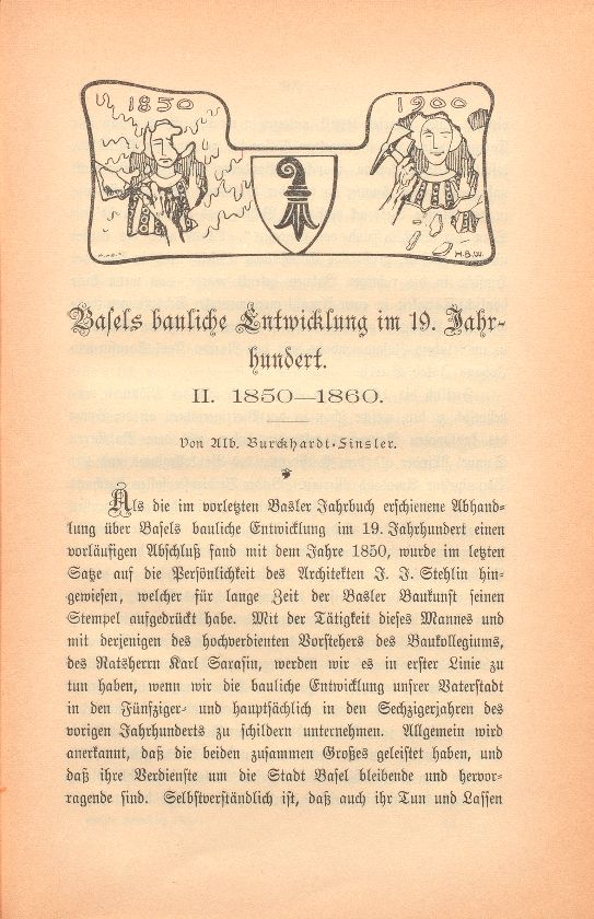 Basels bauliche Entwicklung im 19. Jahrhundert – Seite 1