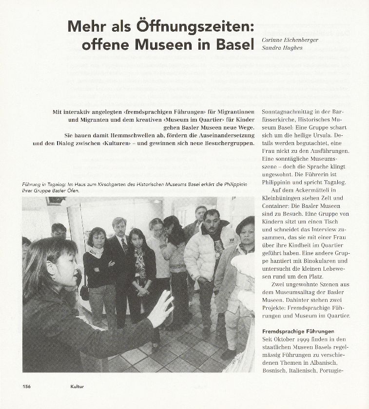 Mehr als Öffnungszeiten: offene Museen in Basel – Seite 1