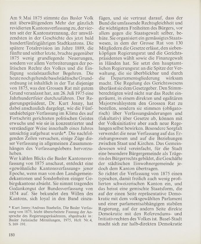 1875 gab sich Basel eine neue Kantonsverfassung – Seite 2