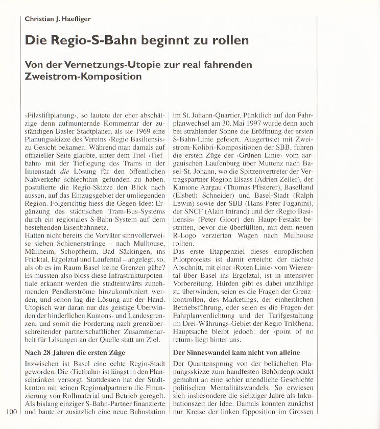 Die Regio-S-Bahn beginnt zu rollen – Seite 1
