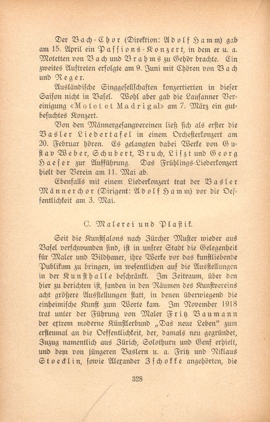 Das künstlerische Leben in Basel vom 1. November 1918 bis 31. Oktober 1919 – Seite 3