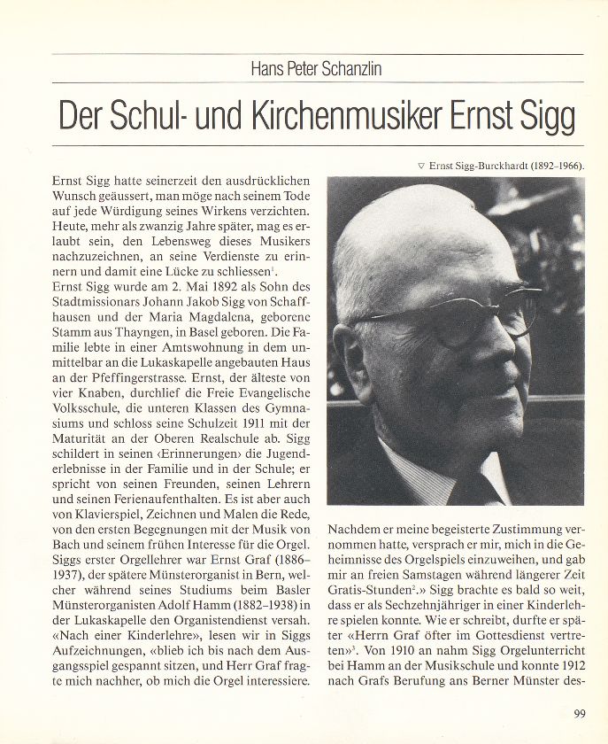 Der Schul- und Kirchenmusiker Ernst Sigg – Seite 1