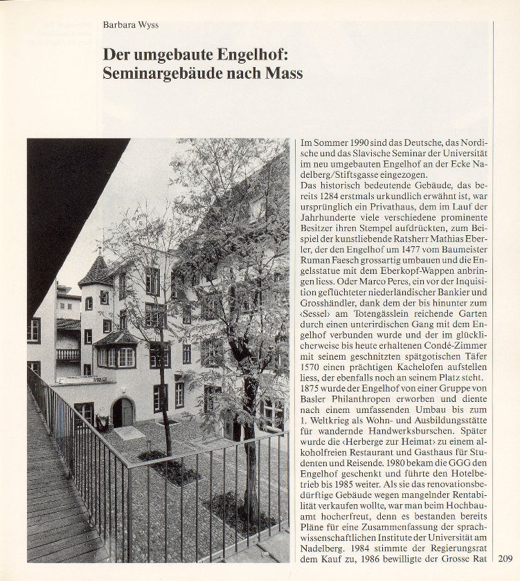 Der umgebaute Engelhof: Seminargebäude nach Mass – Seite 1