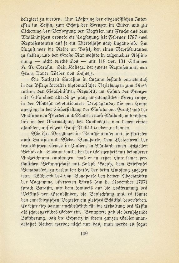 Hans Bernhard Sarasin als Gesandter Basels an der Konsulta in Paris – Seite 3