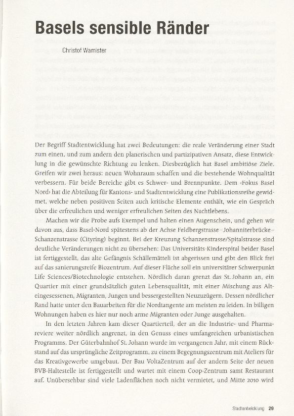 Basels sensible Ränder – Seite 1