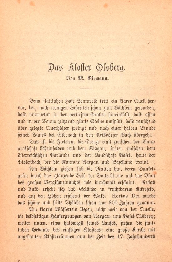 Das Kloster Olsberg – Seite 1