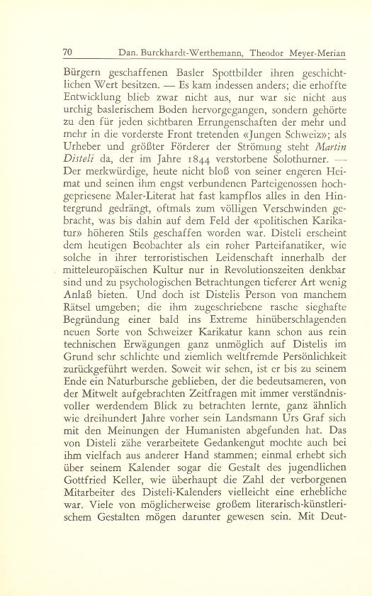 Theodor Meyer-Merian und das Basler Spottbild der Biedermeierzeit – Seite 2