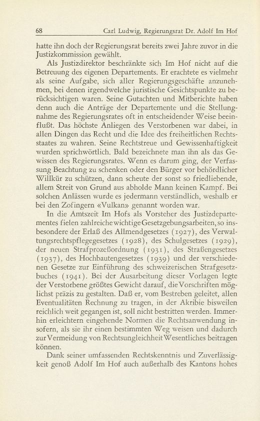 Regierungsrat Dr. Adolf Im Hof 18. September 1876-21. November 1952 – Seite 2
