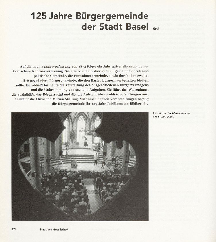 125 Jahre Bürgergemeinde der Stadt Basel – Seite 1