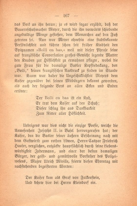 Miscellen: Kaiser Joseph in Basel (1777) – Seite 3