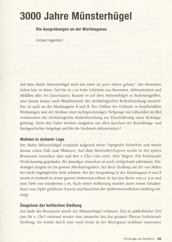 3000 Jahre Münsterhügel – Seite 1